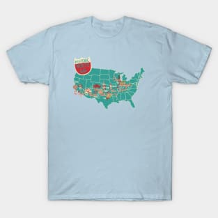 Route 66 map T-Shirt